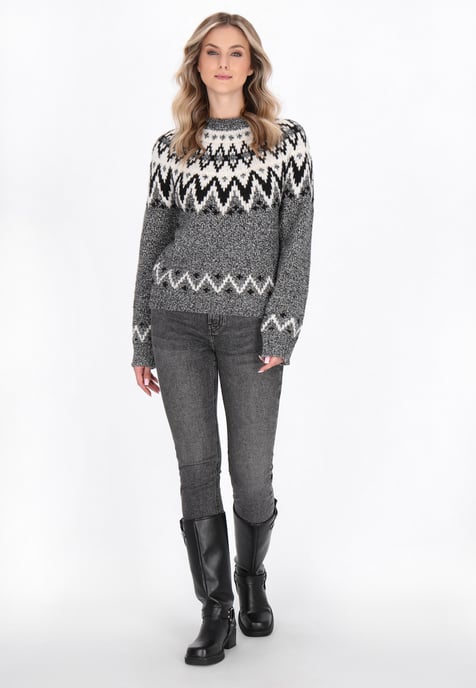 Dreimaster Pullover Frauen schwarz mehrfarbig - Image 2