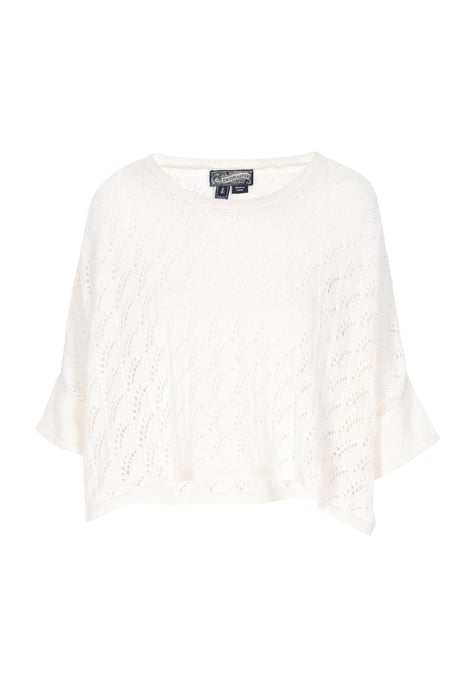 Dreimaster Poncho Frauen Weiß - Image 1