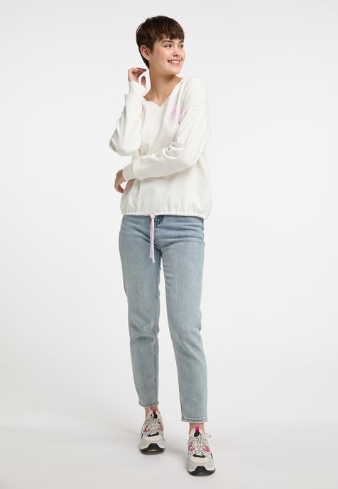 Mymo Strickpullover Damen weiss - Image 2
