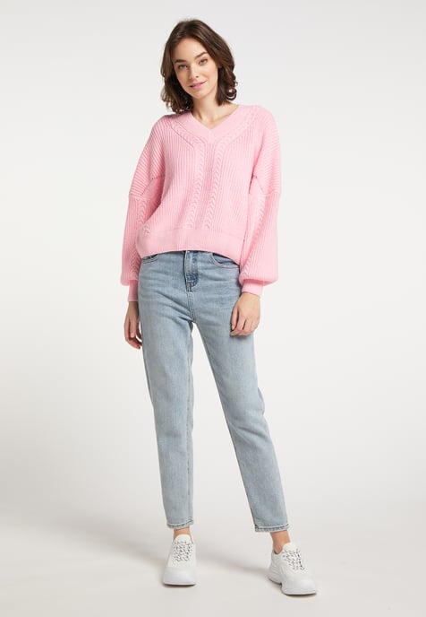 Mymo Strickpullover Damen hellrosa - Image 2