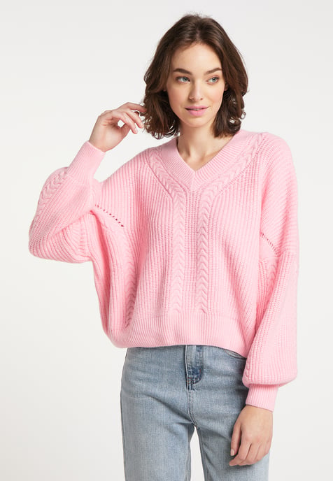 Mymo Strickpullover Damen hellrosa - Image 3