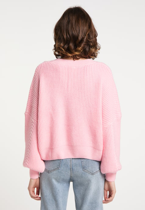 Mymo Strickpullover Damen hellrosa - Image 4