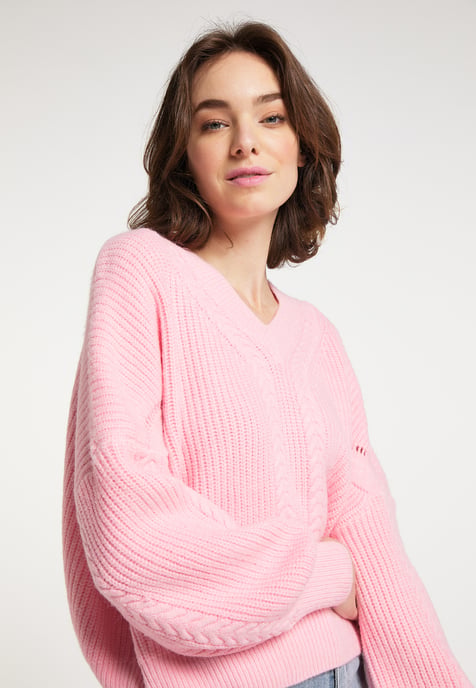 Mymo Strickpullover Damen hellrosa - Image 5