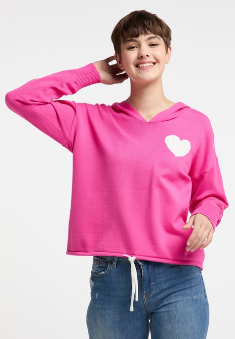 Mymo Strickpullover Damen Rosa - Image 3