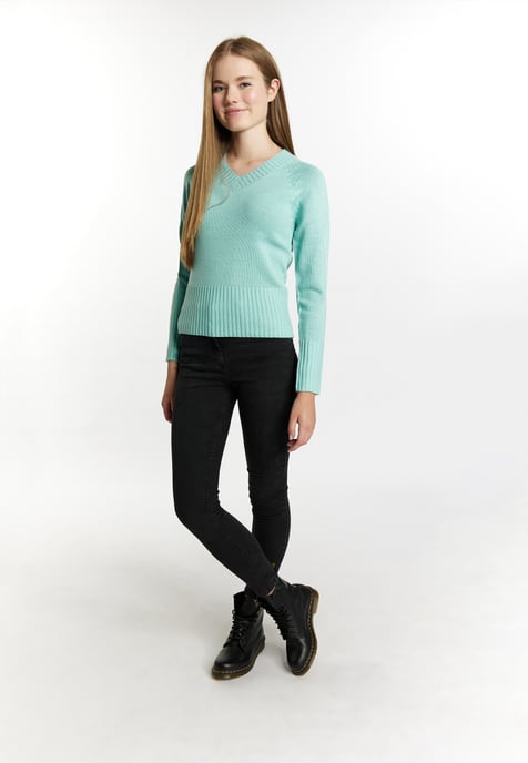 Mymo Strickpullover Damen Aqua - Image 2