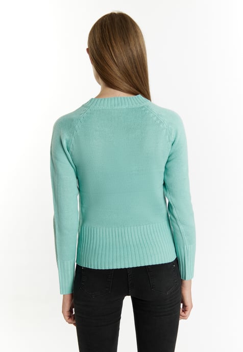 Mymo Strickpullover Damen Aqua - Image 4
