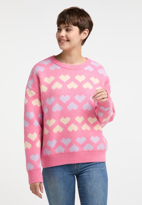 Mymo Strickpullover Damen Rosa - Image 3