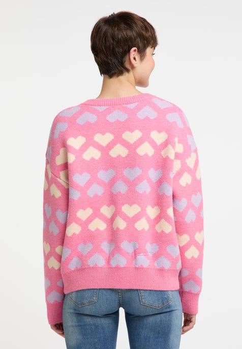 Mymo Strickpullover Damen Rosa - Image 4