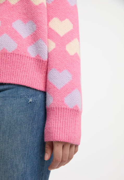 Mymo Strickpullover Damen Rosa - Image 5