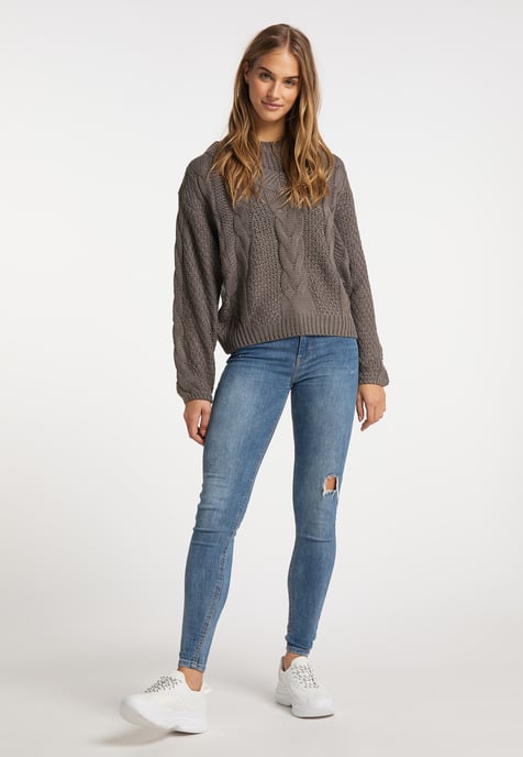 Mymo Strickpullover Damen grau - Image 2