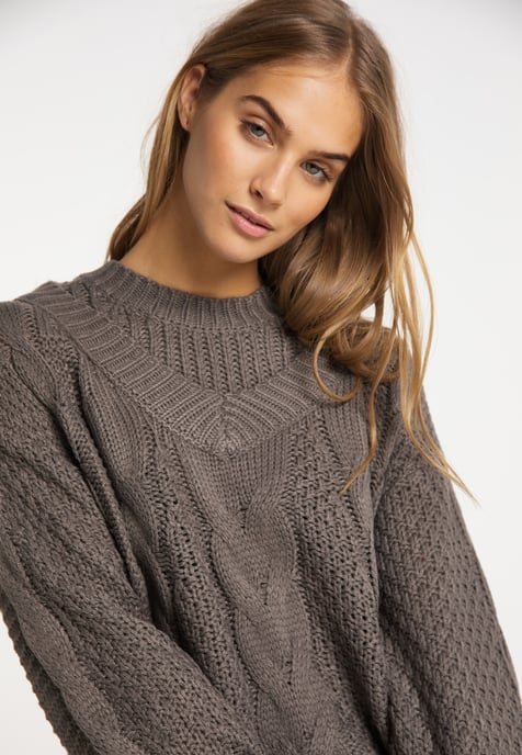 Mymo Strickpullover Damen grau - Image 5