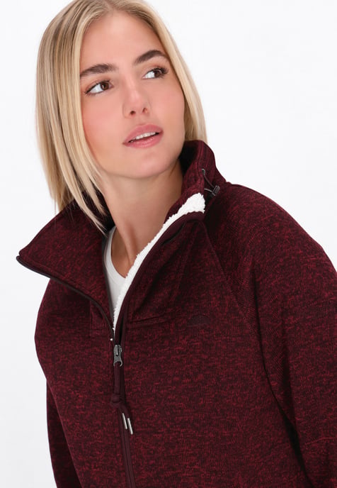 Schmuddelwedda Jacke Frauen Burgunder Melange - Image 5