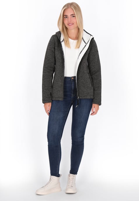 Schmuddelwedda Jacke Frauen dunkelgrau meliert - Image 2