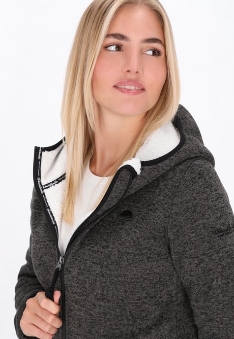 Schmuddelwedda Jacke Frauen dunkelgrau meliert - Image 5