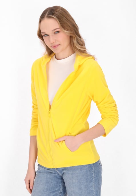 Mymo Fleecejacke Damen gelb - Image 3
