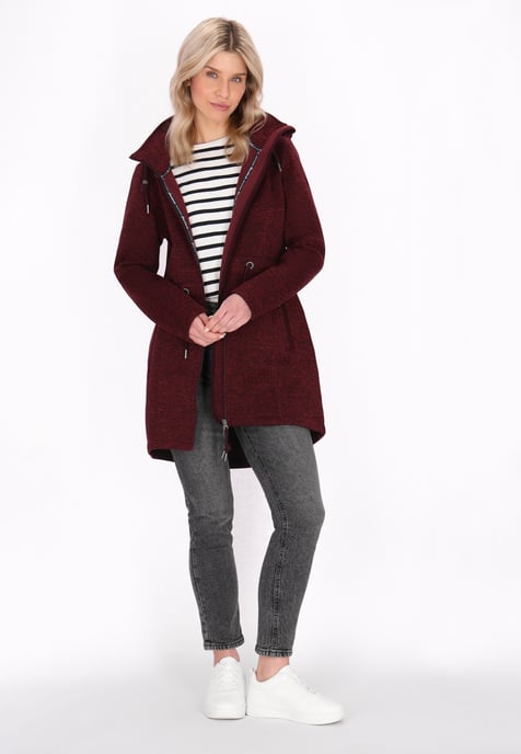 Schmuddelwedda Jacke Frauen Burgunder Melange - Image 2