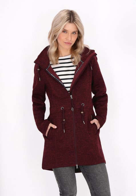 Schmuddelwedda Jacke Frauen Burgunder Melange - Image 3