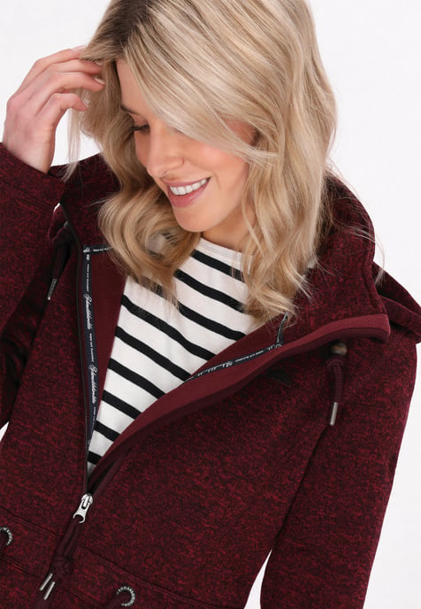 Schmuddelwedda Jacke Frauen Burgunder Melange - Image 5