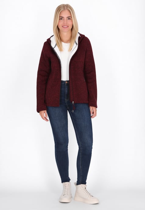 Schmuddelwedda Jacke Frauen Burgunder Melange - Image 2