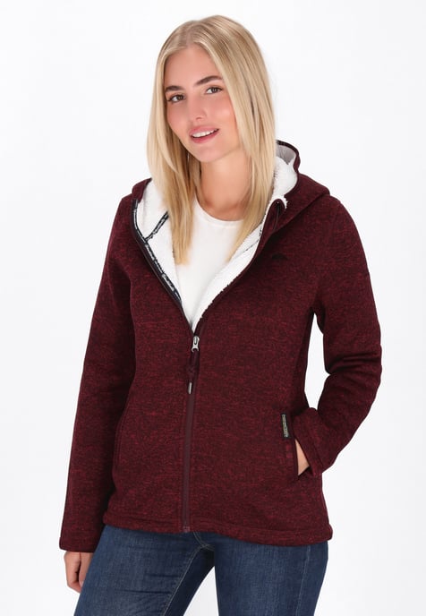 Schmuddelwedda Jacke Frauen Burgunder Melange - Image 3