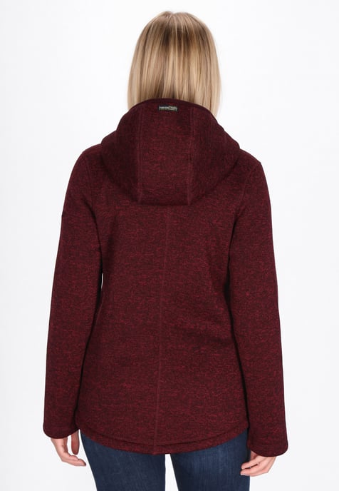 Schmuddelwedda Jacke Frauen Burgunder Melange - Image 4