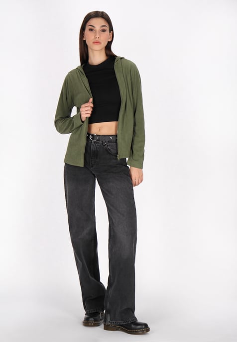 Mymo Fleecejacke Damen khaki - Image 2