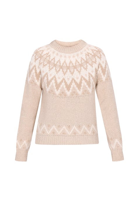Dreimaster Pullover Frauen beige mehrfarbig - Image 1