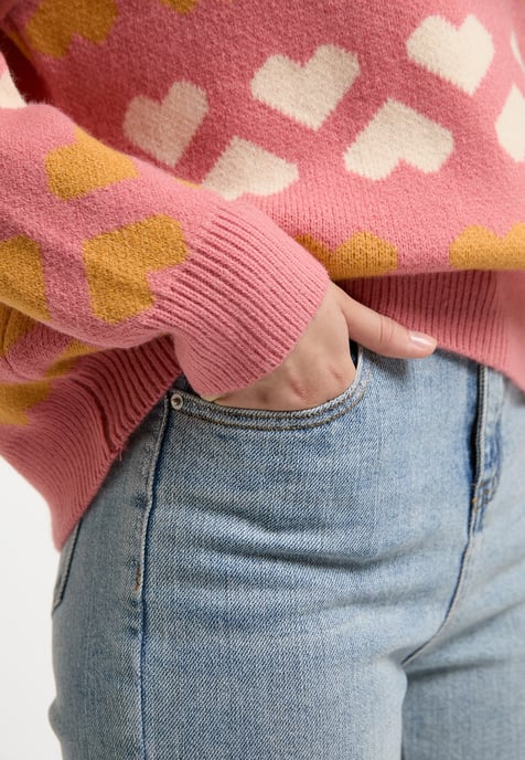 Mymo Strickpullover Damen pfirsich - Image 5