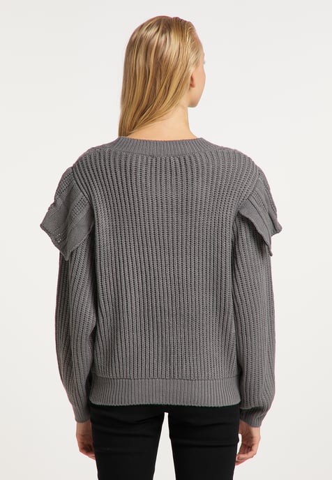 Mymo Strickpullover Damen grau - Image 4