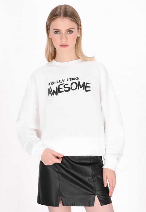 Mymo Sweatshirt Frauen Weiß - Image 3