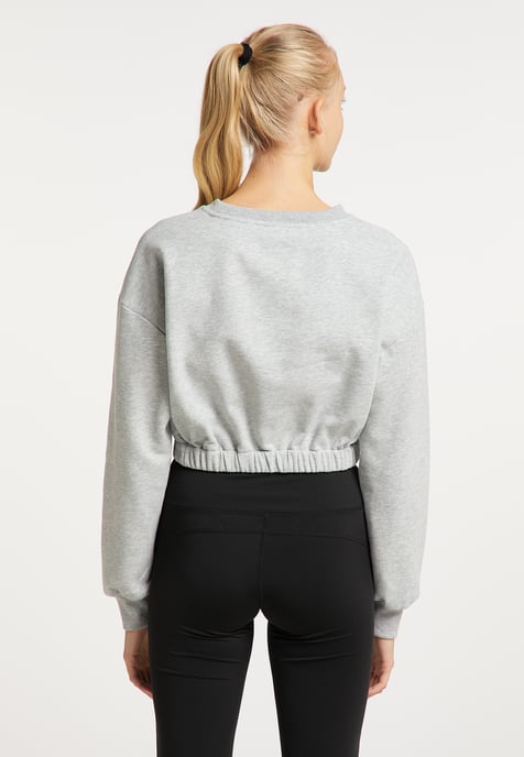 Mymo Sweatshirt Damen hellgrau melange - Image 4