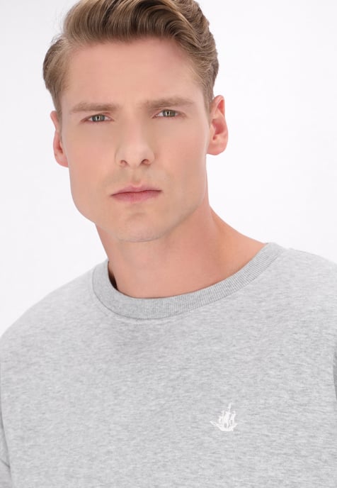 Dreimaster Sweatshirt Männer Graumelange - Image 5