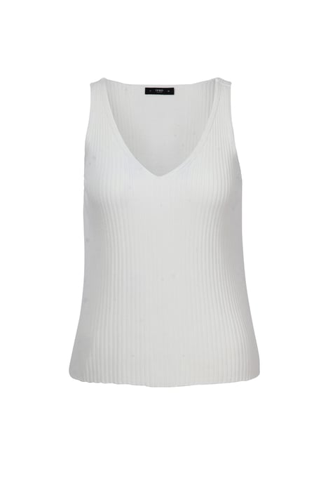 Gesticktes Trägershirt, Strukturmuster - Image 5