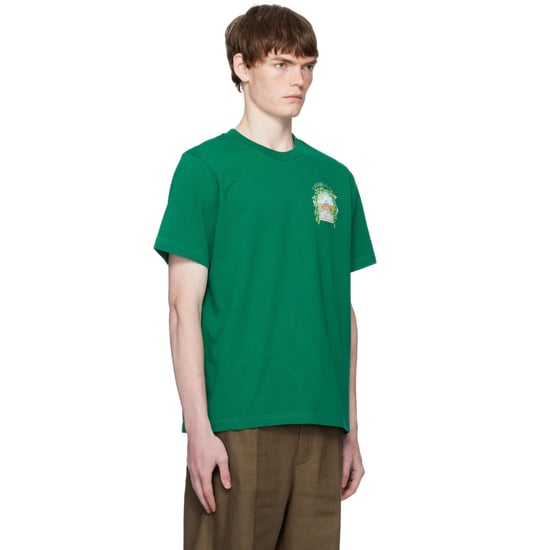 Casablanca Bedrucktes T-shirt L'arch De Tennis Grünes T-shirt - Image 3