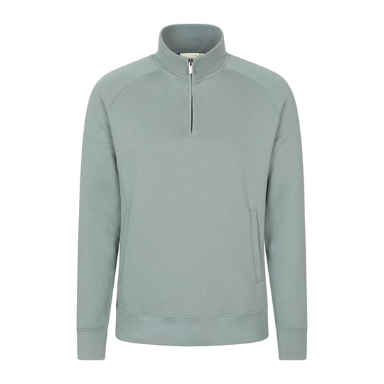 Mountain Warehouse - "Bamburgh" Pullover mit halbem Reißverschluss für Herren (Blassgrün) - Image 1