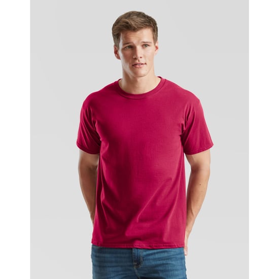 Fruit of the Loom - "Iconic Premium" T-Shirt für Herren (Cranberry) - Image 2