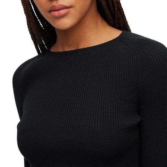 Hugo - "Saneriny" Pullover kurz geschnitten für Damen Langärmlig (Schwarz) - Image 3