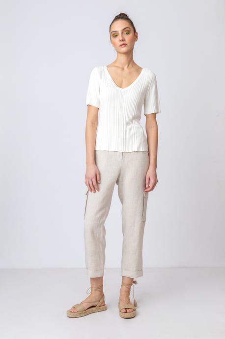 Fester Pullover, V-Ausschnitt - Image 3