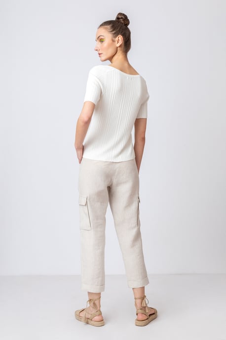 Fester Pullover, V-Ausschnitt - Image 4