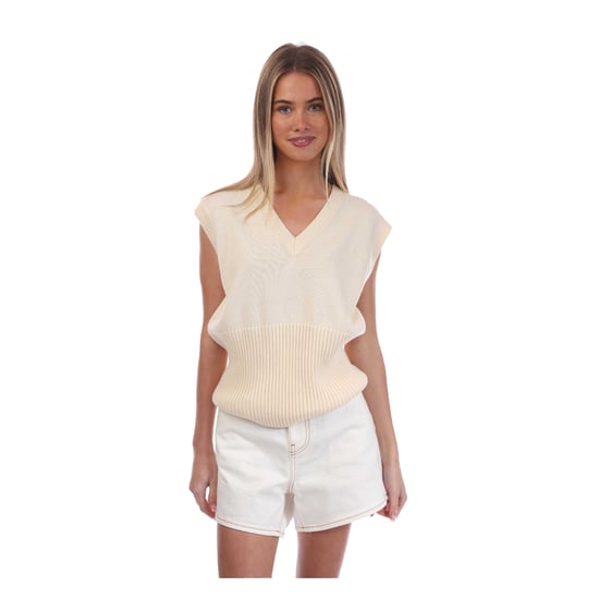 Off White - "Swimming Man" Top für Damen (Beige) - Image 1