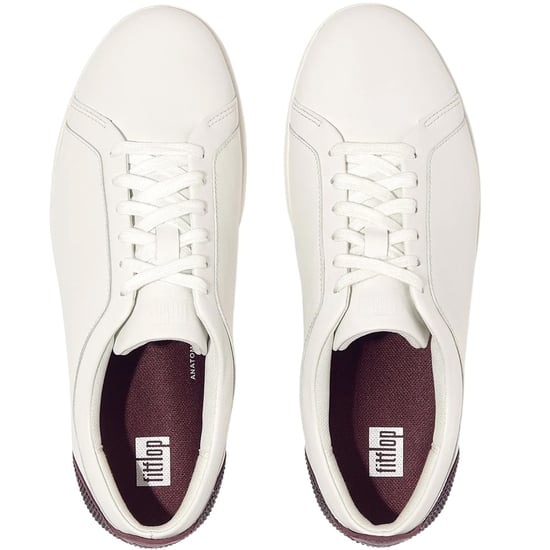 FitFlop - Damen Sneaker "Rally", Kristall, Leder (Weiß/Mauve/Weinrot) - Image 3
