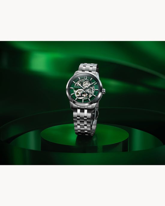 Bulova Sutton Silber Herren Armbanduhr 96A329 - Image 3