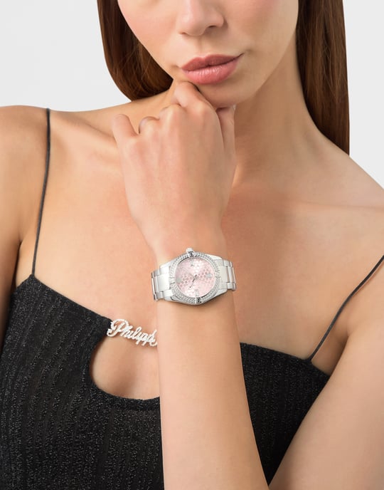 Philipp Plein Plein Icon Chain Silber Damen Armbanduhr PW1FA0125 - Image 3