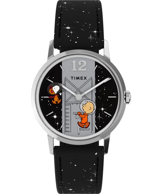 Timex Peanuts Marlin Space Schwarz Unisex Armbanduhr TW2W89700 - Image 1
