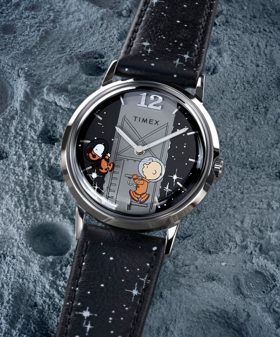 Timex Peanuts Marlin Space Schwarz Unisex Armbanduhr TW2W89700 - Image 5