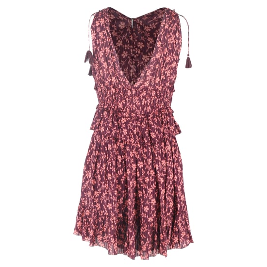 Ulla Johnson Noelle Blumenmuster Mini-Kleid aus Burgunder-Baumwolle - Image 1