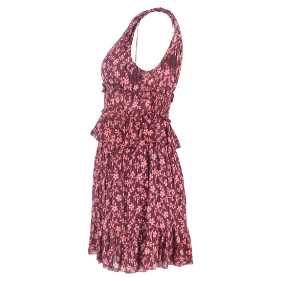Ulla Johnson Noelle Blumenmuster Mini-Kleid aus Burgunder-Baumwolle - Image 3