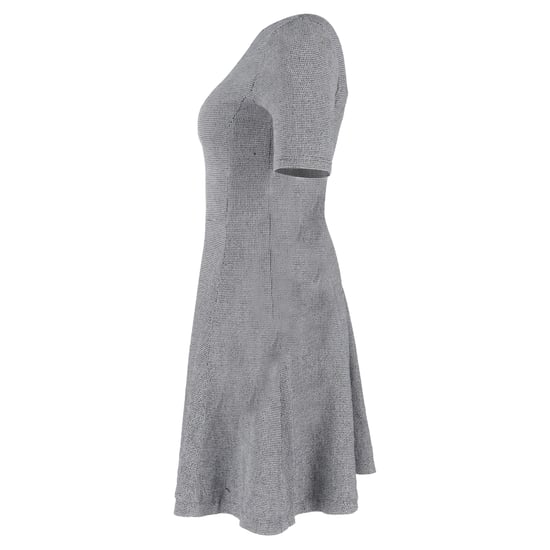 Theory Tweed Kurzarm Mini A-Linie Kleid aus grauer Baumwolle - Image 2