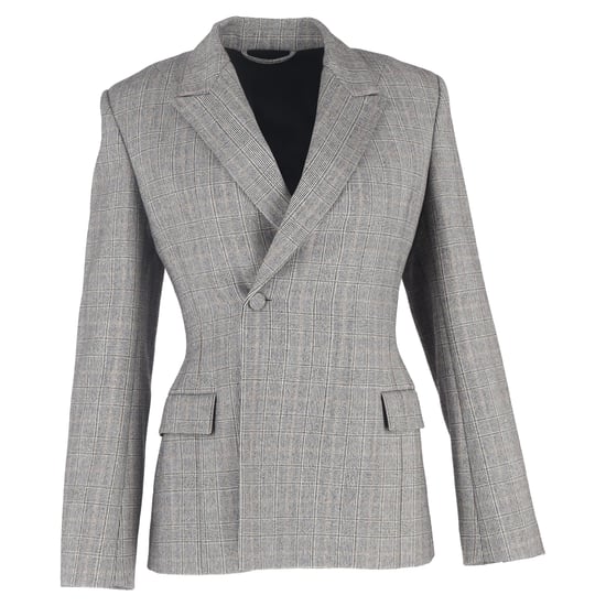 Balenciaga Prince-of-Wales-karierter Blazer aus grauem Wolle - Image 1