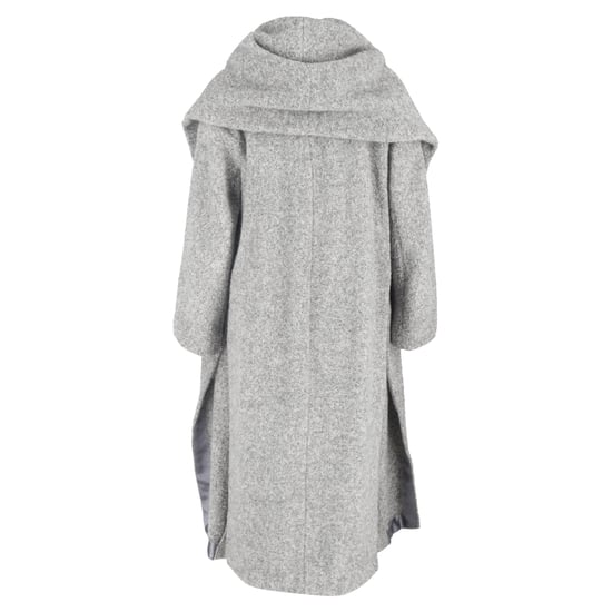 Max Mara Langer Offener Mantel aus grauer Wolle - Image 3